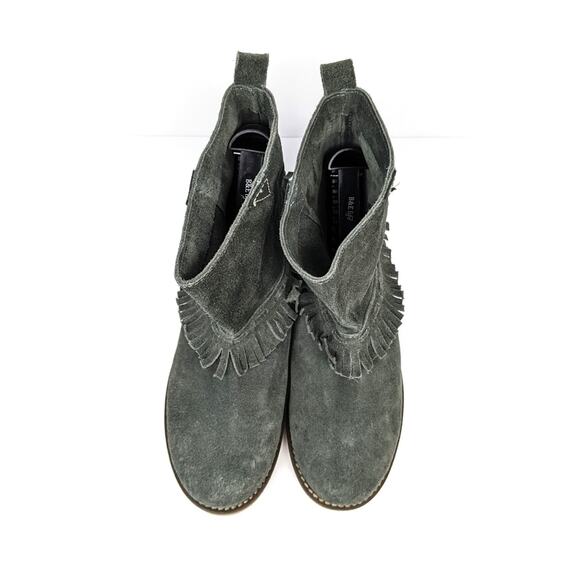 Coolway Grey Afra Fringe Suede Leather Bohemian Boots Size 8 - Picture 4 of 9
